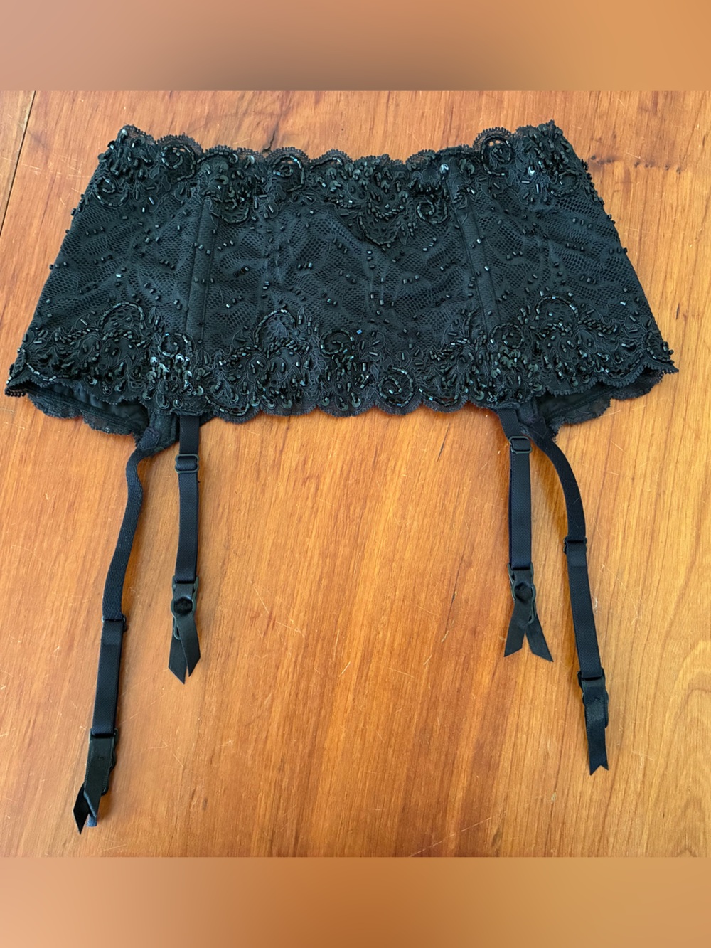 Gorgeous Vintage Beaded Victoria’s Secret Garter Belt